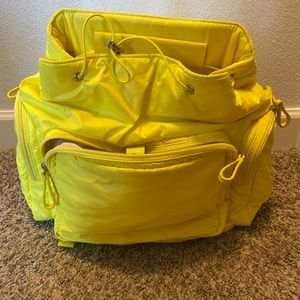 NWT Caraa Circus backpack. Highlighter yellow